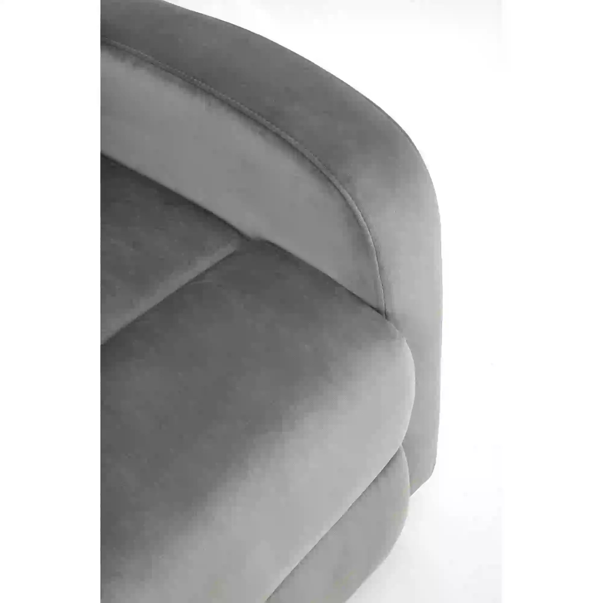 Fotoliu rabatabil WONDER, gri/negru, stofa catifelata/metal, 75x95/140x90/98 cm