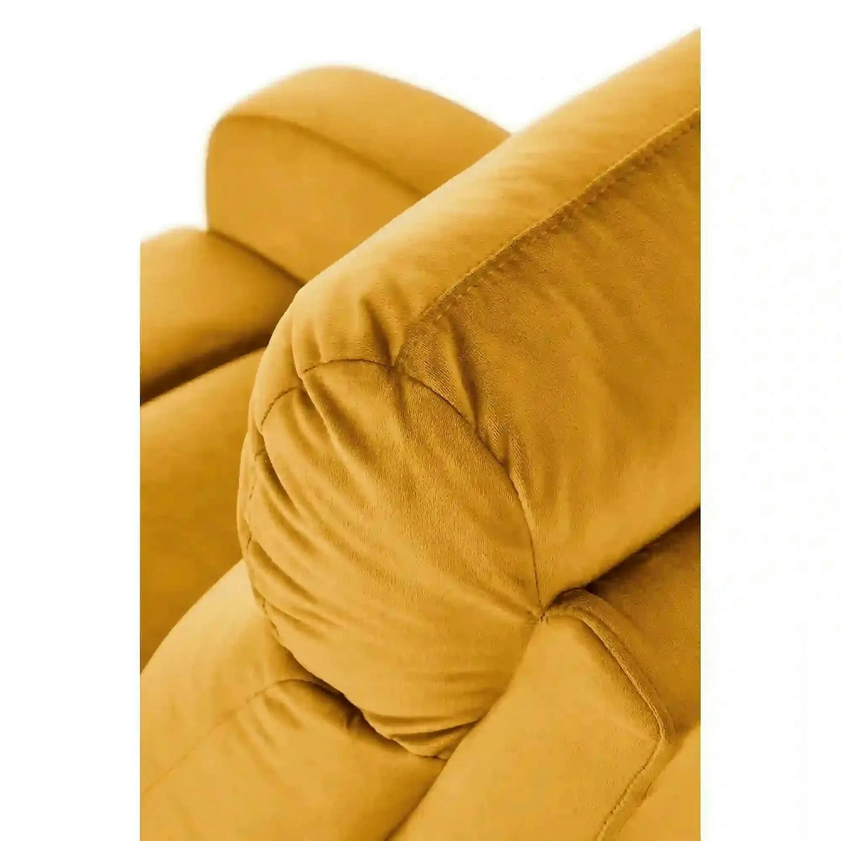 Fotoliu rabatabil WONDER, stofa catifelata galben mustar - Bluvel 68, 75x95/140x90/98 cm