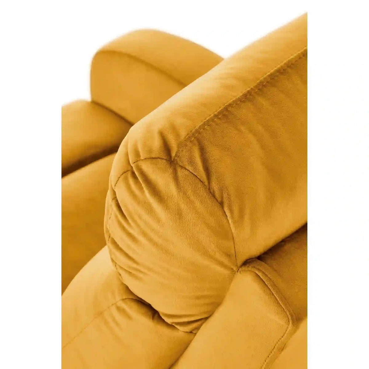 Fotoliu rabatabil WONDER, stofa catifelata galben mustar - Bluvel 68, 75x95/140x90/98 cm