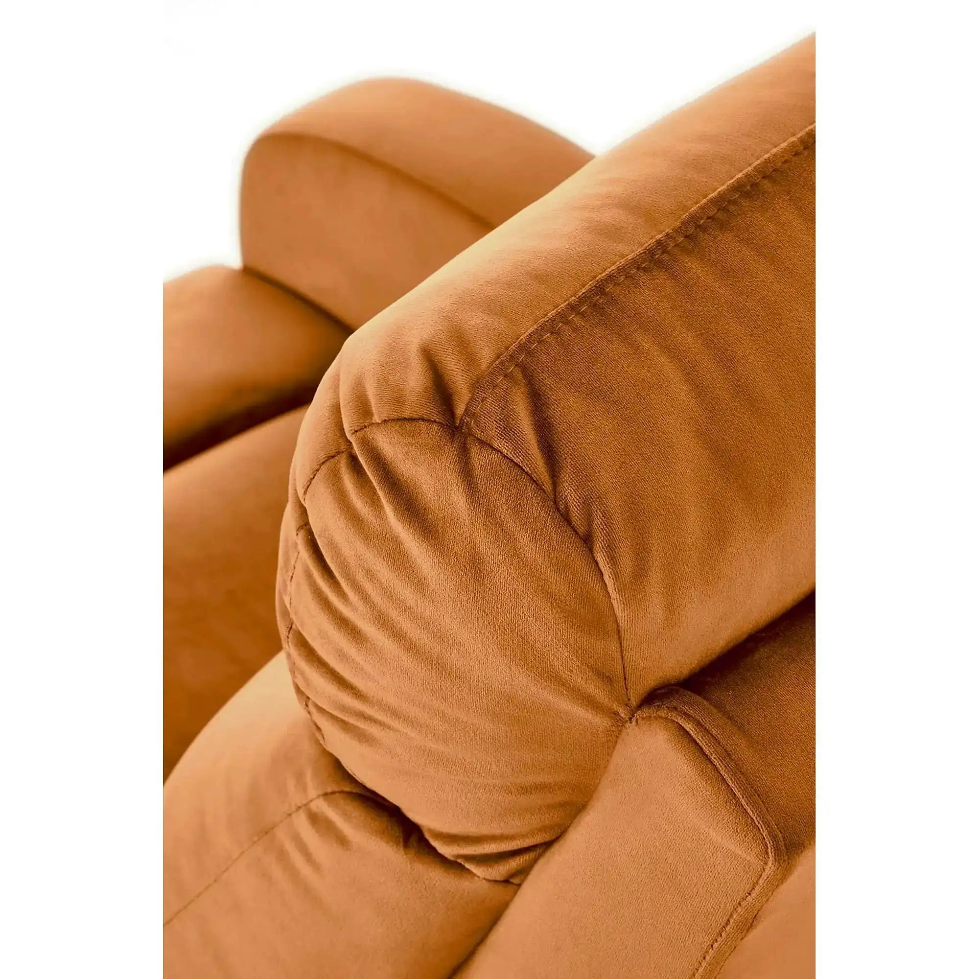 Fotoliu rabatabil WONDER, stofa catifelata scortisoara - Bluvel 4215, 75x95/140x90/98 cm