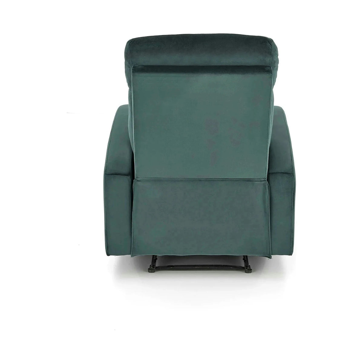 Fotoliu rabatabil WONDER, verde inchis/negru, stofa catifelata/metal, 75x95/140x90/98 cm