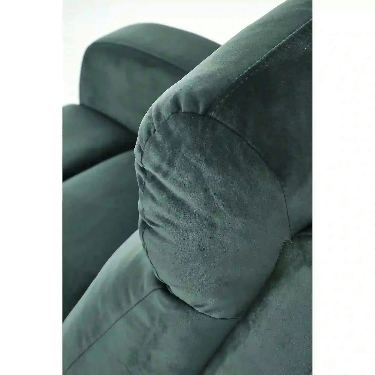Fotoliu rabatabil WONDER, verde inchis/negru, stofa catifelata/metal, 75x95/140x90/98 cm