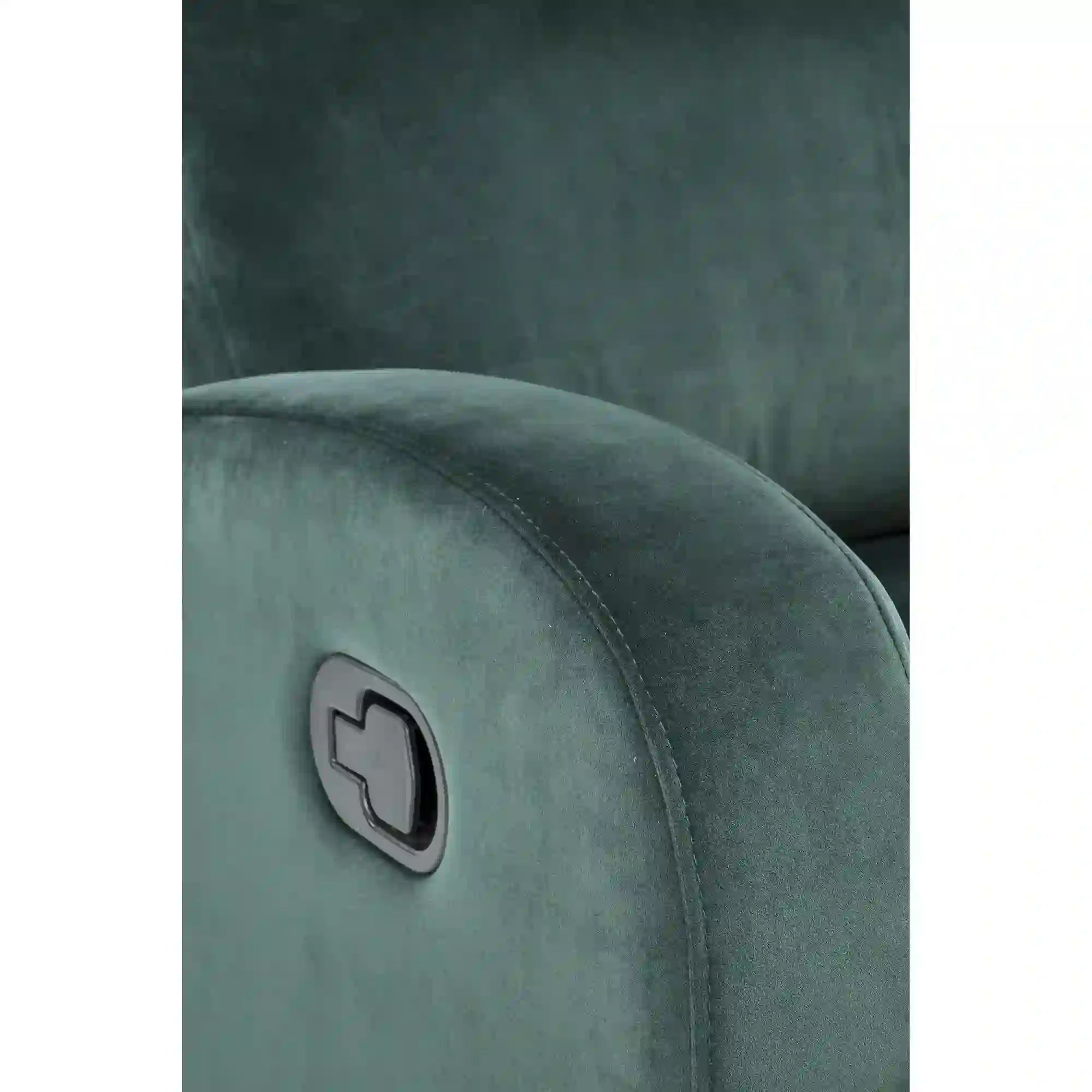 Fotoliu rabatabil WONDER, verde inchis/negru, stofa catifelata/metal, 75x95/140x90/98 cm