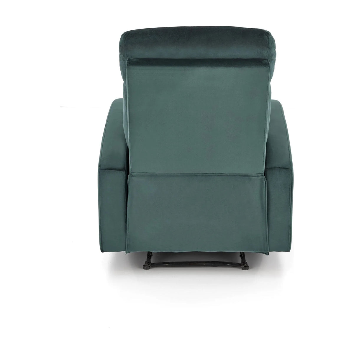 Fotoliu rabatabil WONDER, verde inchis/negru, stofa catifelata/metal, 75x95/140x90/98 cm