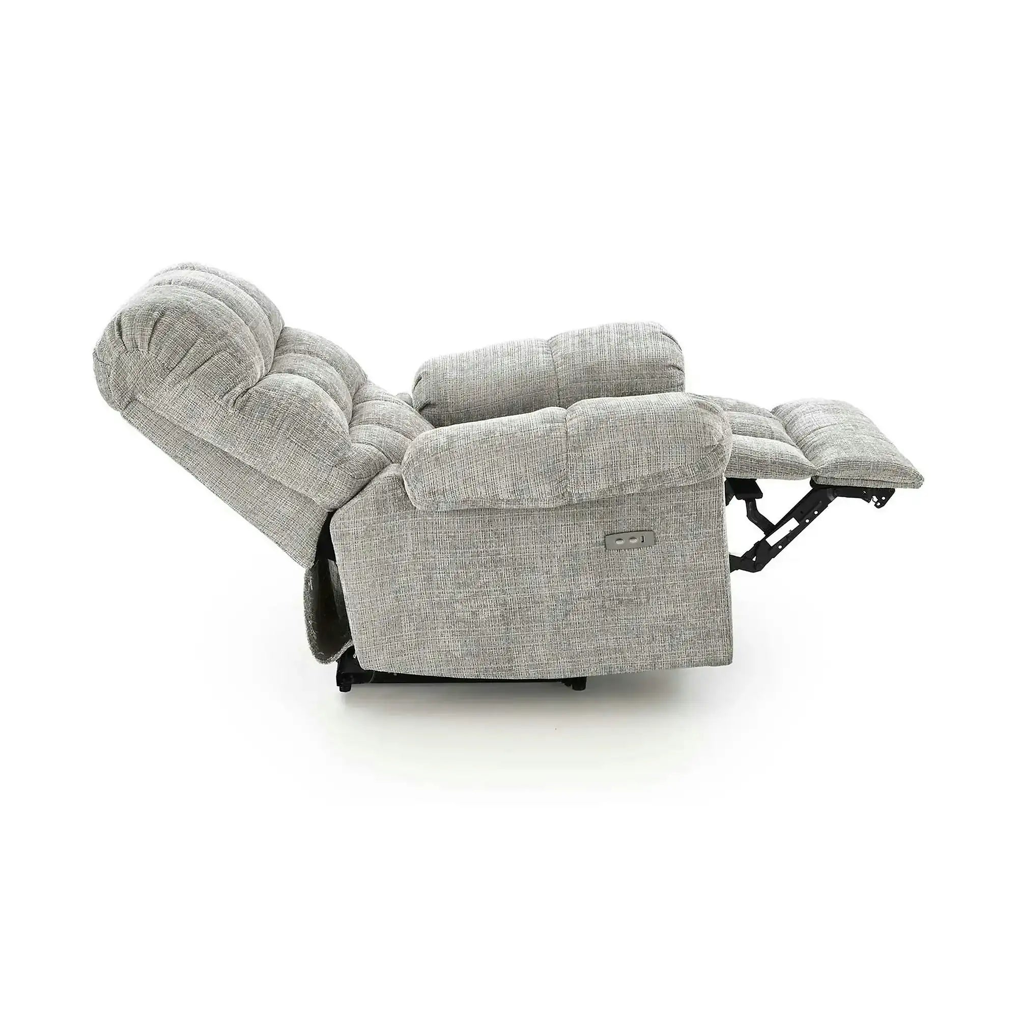 Fotoliu recliner AMORE, gri, stofa, 105x100x86 cm