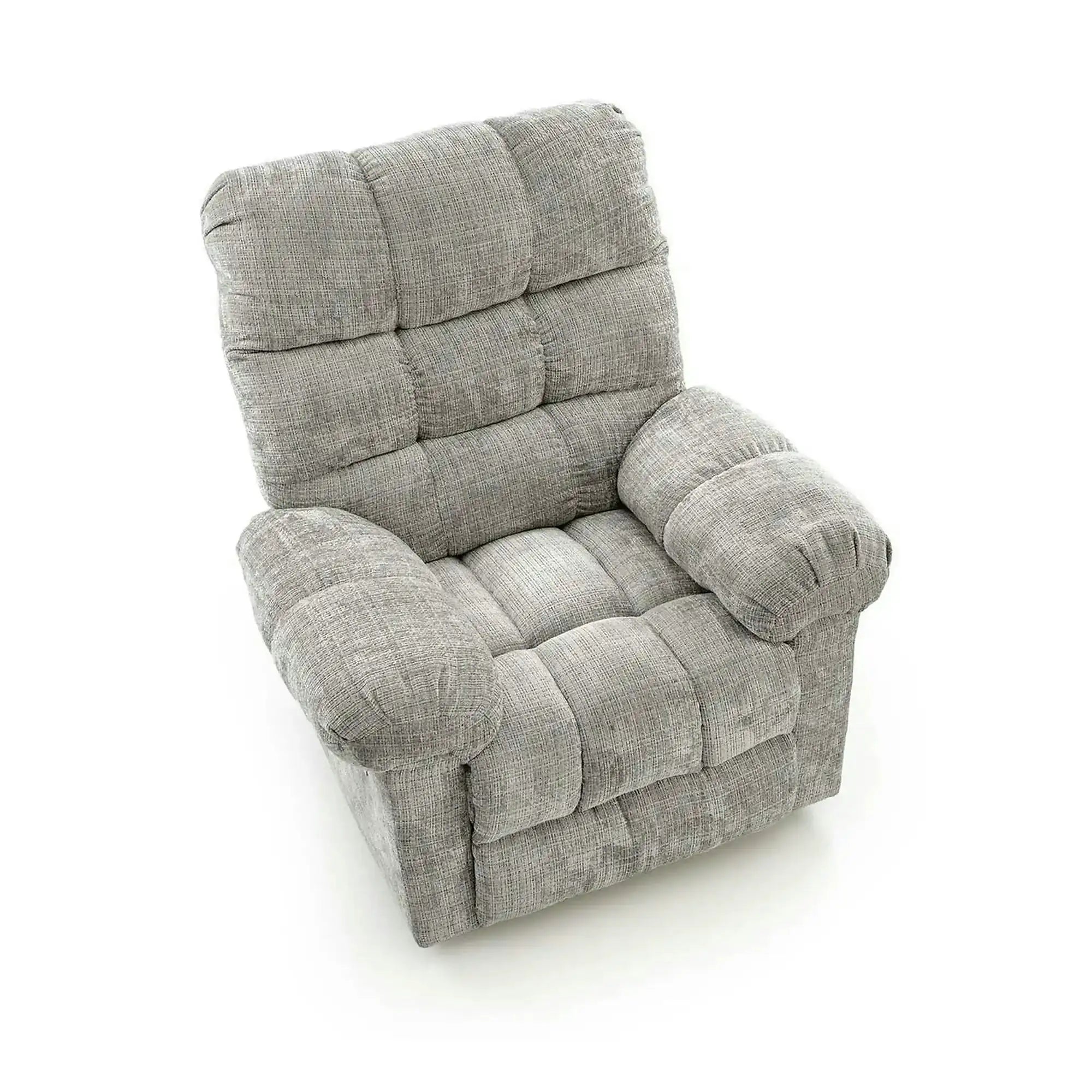 Fotoliu recliner AMORE, gri, stofa, 105x100x86 cm