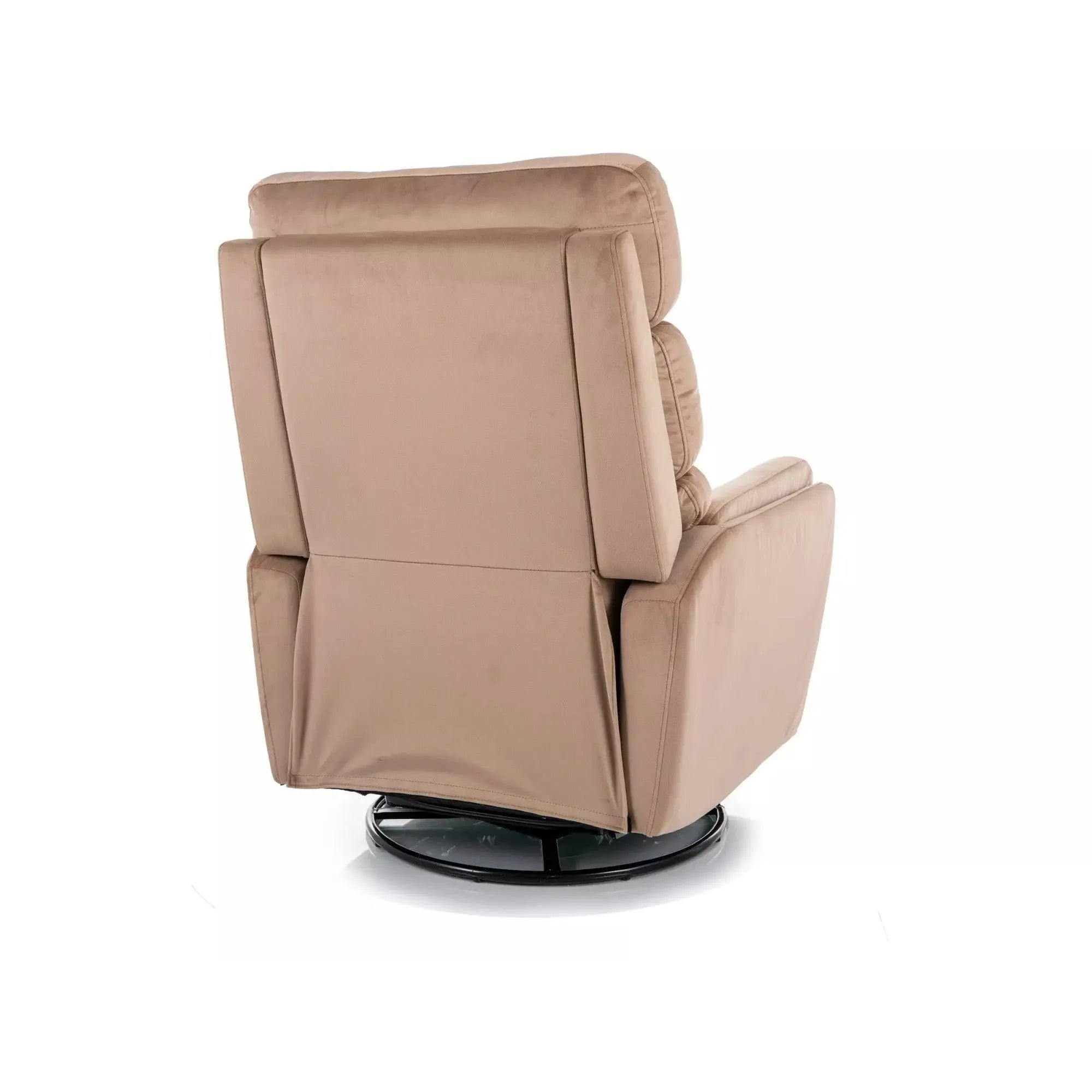 Fotoliu recliner ARGOS, stofa catifelata bej - Bluvel 28, 78x84/162x107 cm