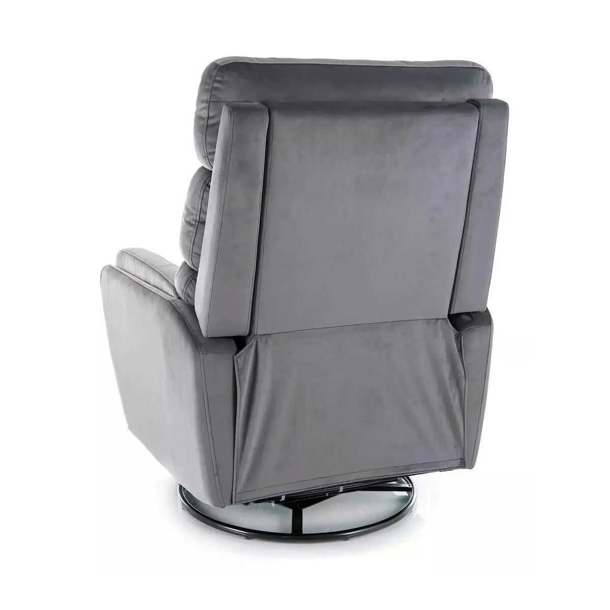 Fotoliu recliner ARGOS, stofa catifelata gri - Bluvel 14, 78x84/162x107 cm