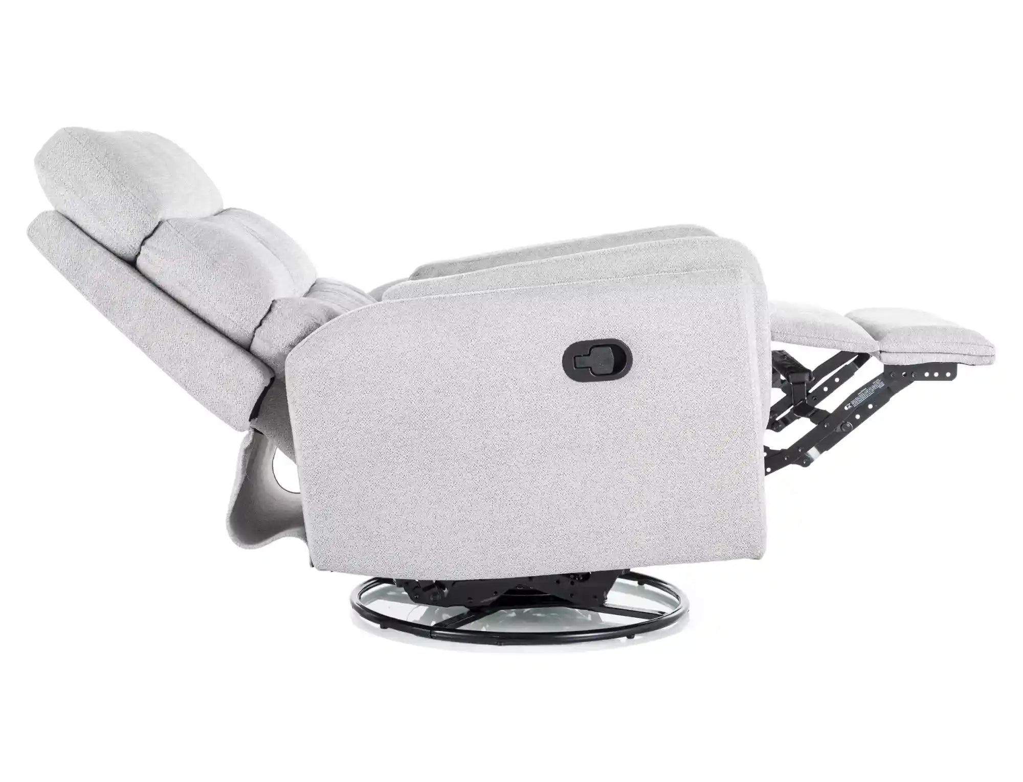 Fotoliu recliner ARGOS, stofa clasica gri - Raven 07, 78x82/162x107 cm