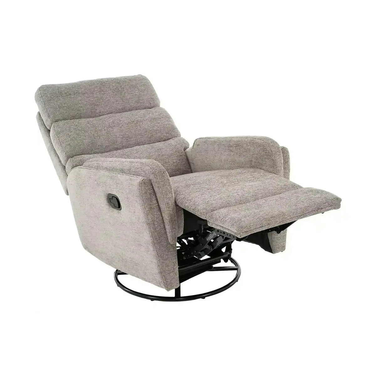 Fotoliu recliner ARGOS, stofa clasica gri - Raven 07, 78x84/162x107 cm