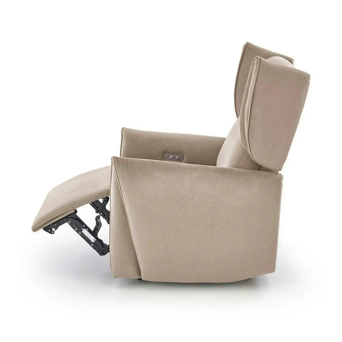Fotoliu recliner GELATO, bej, stofa clasica, 83x91/161x95/109 cm