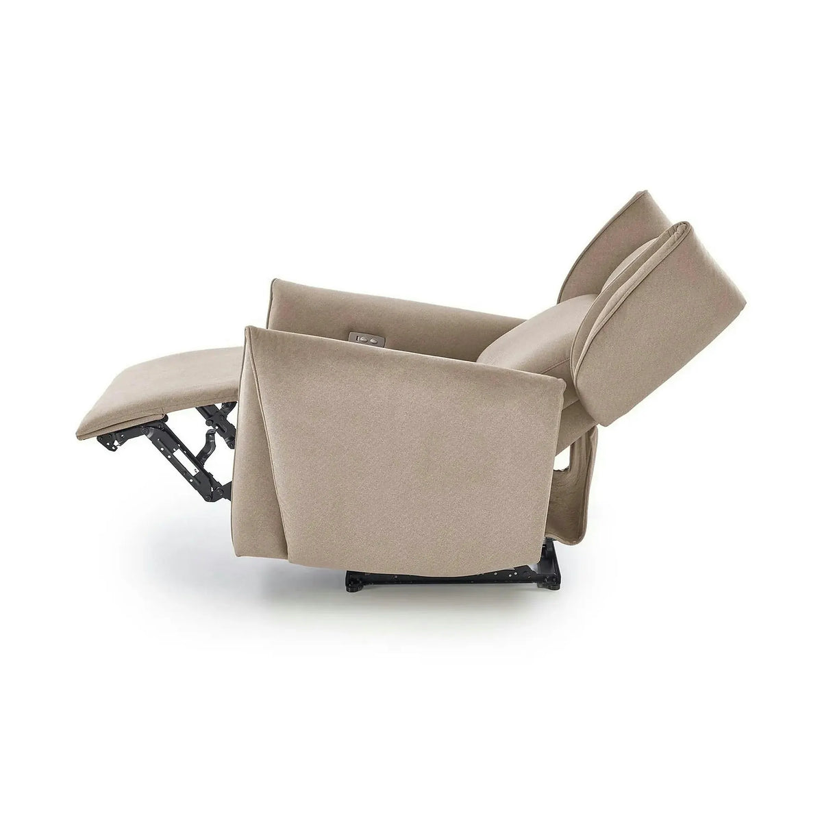 Fotoliu recliner GELATO, bej, stofa clasica, 83x91/161x95/109 cm