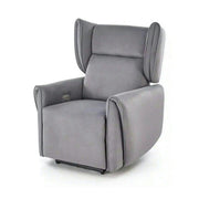 Fotoliu recliner GELATO, gri, stofa clasica, 83x91/161x95/109 cm