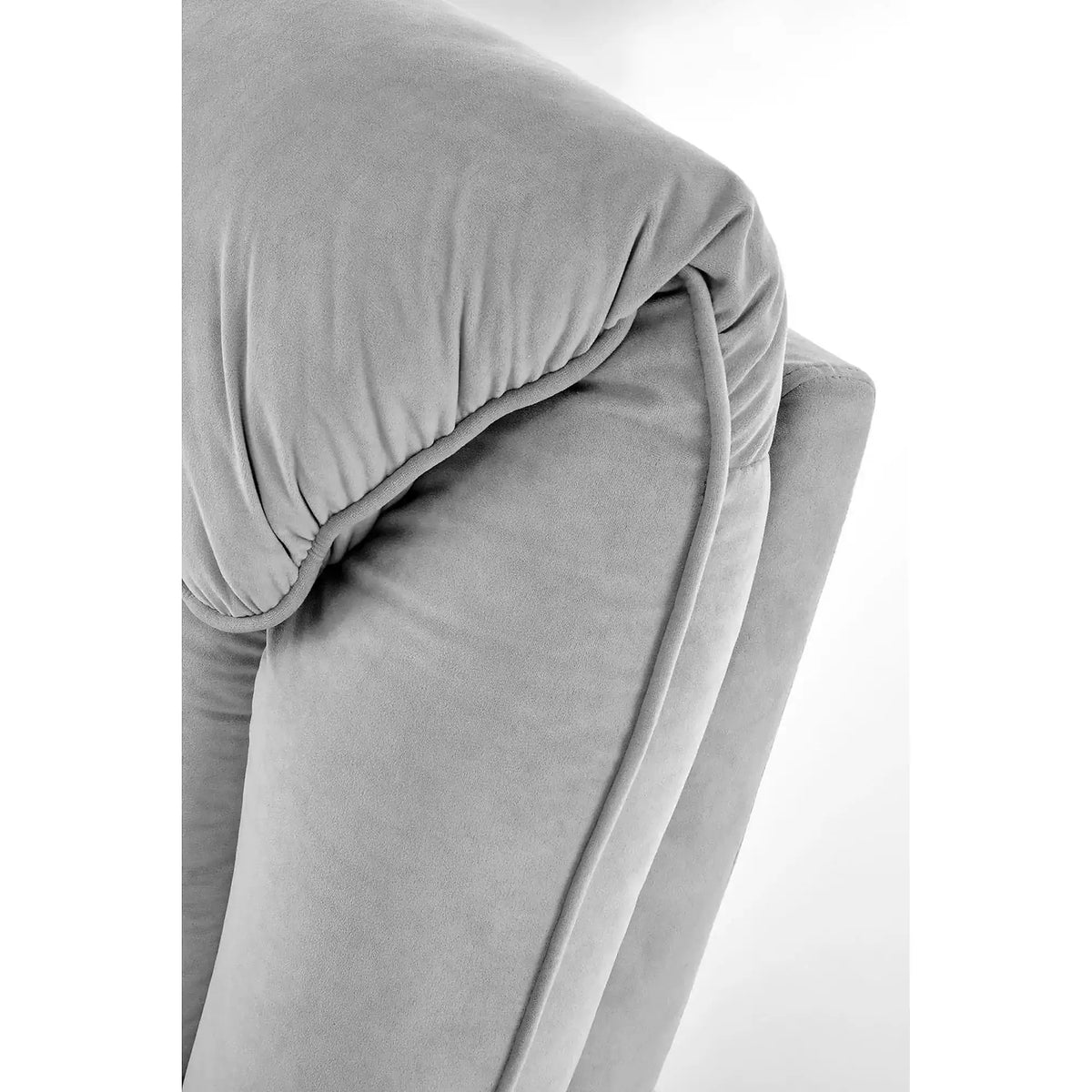 Fotoliu recliner HORTON, stofa catifelata gri - Mavel 14, 80x97/158x90/105 cm