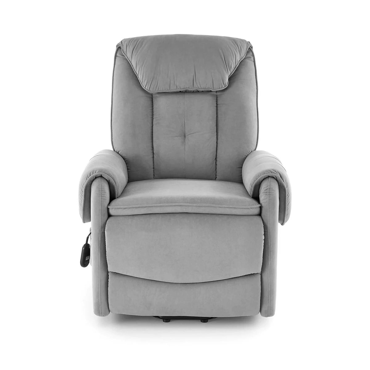 Fotoliu recliner HORTON, stofa catifelata gri - Mavel 14, 80x97/158x90/105 cm