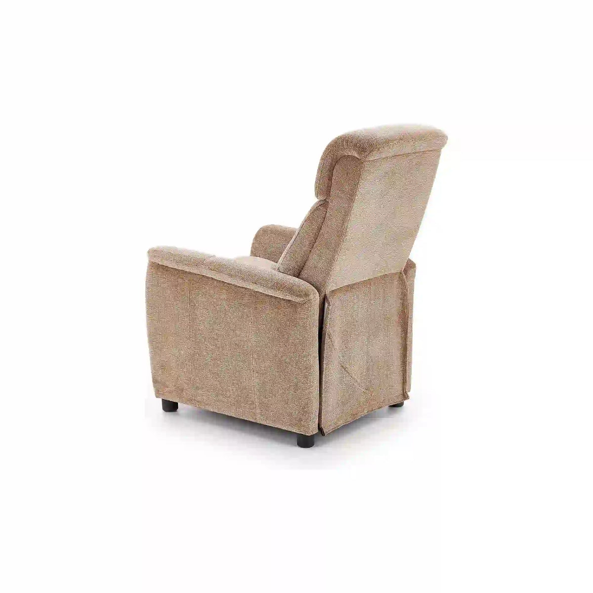 Fotoliu recliner JORDAN, bej/negru, stofa/plastic, 71x85/155x79/106 cm
