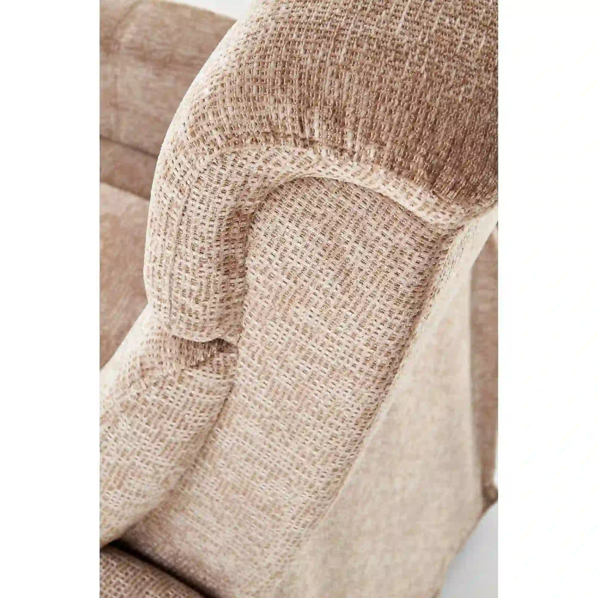 Fotoliu recliner JORDAN, bej/negru, stofa/plastic, 71x85/155x79/106 cm