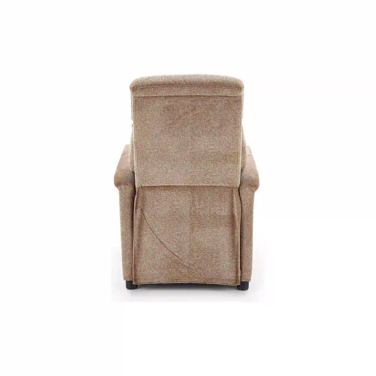 Fotoliu recliner JORDAN, bej/negru, stofa/plastic, 71x85/155x79/106 cm
