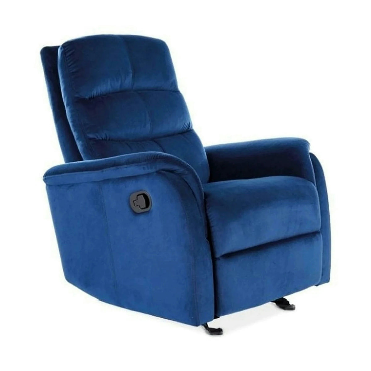 Fotoliu recliner JOWIS, stofa catifelata albastru - Bluvel 86, 78x98/160x102 cm