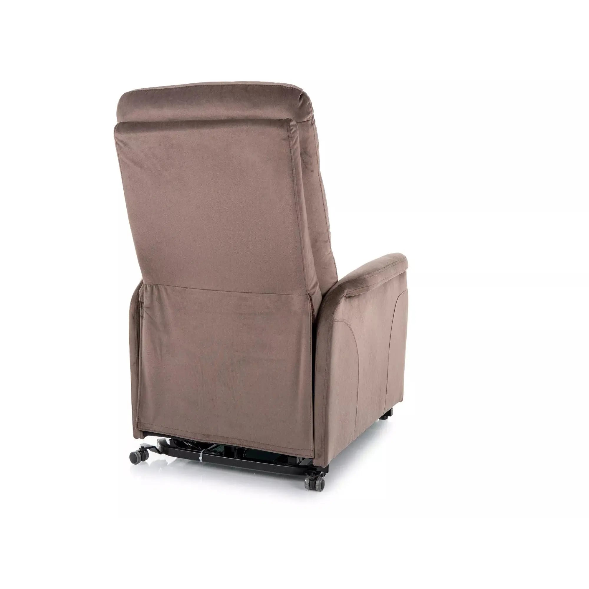 Fotoliu recliner JUPITER M, stofa catifelata cappuccino - Bluvel 38, 69x91/164x105 cm