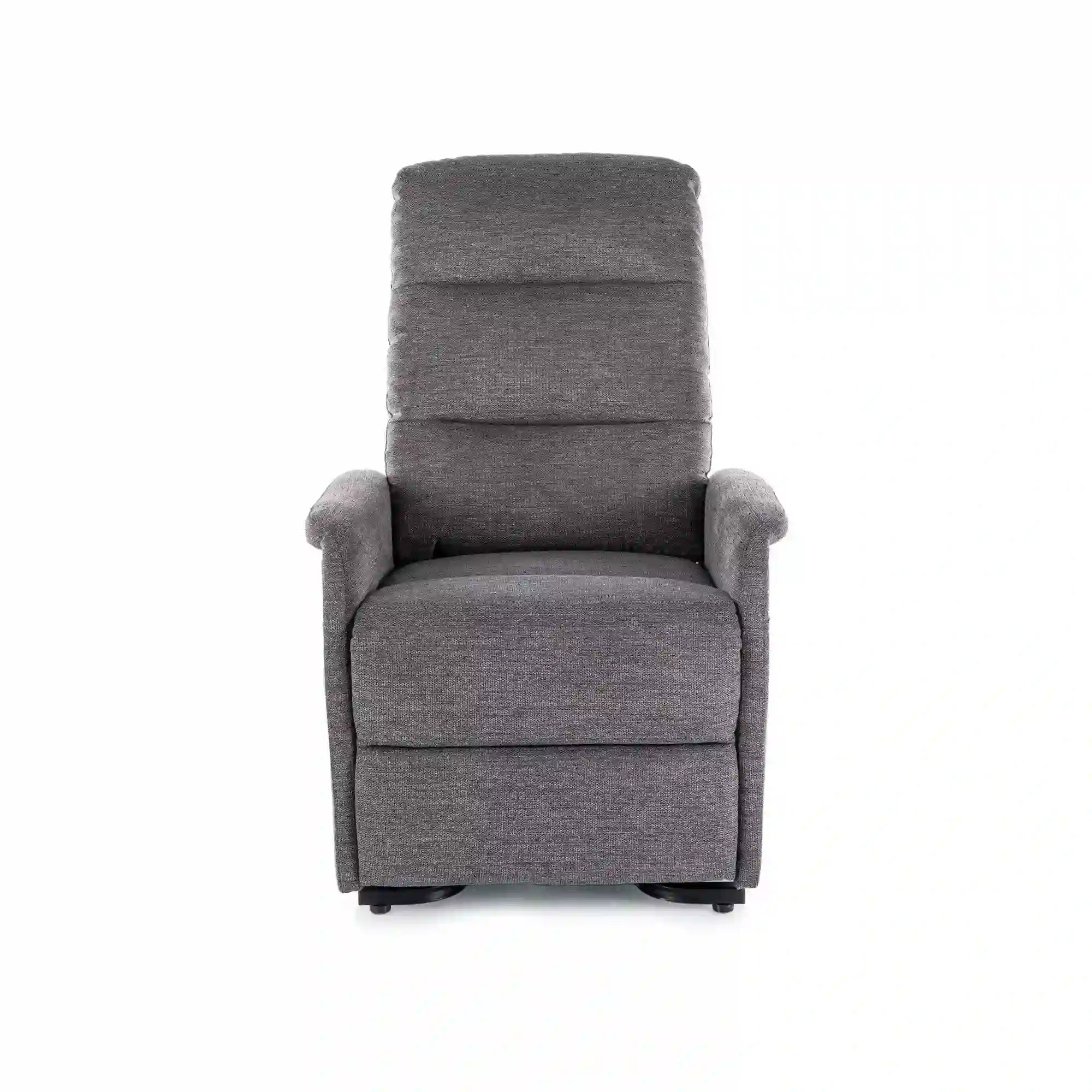 Fotoliu recliner JUPITER M, stofa clasica gri inchis - Brego 18, 69x91/164x105 cm