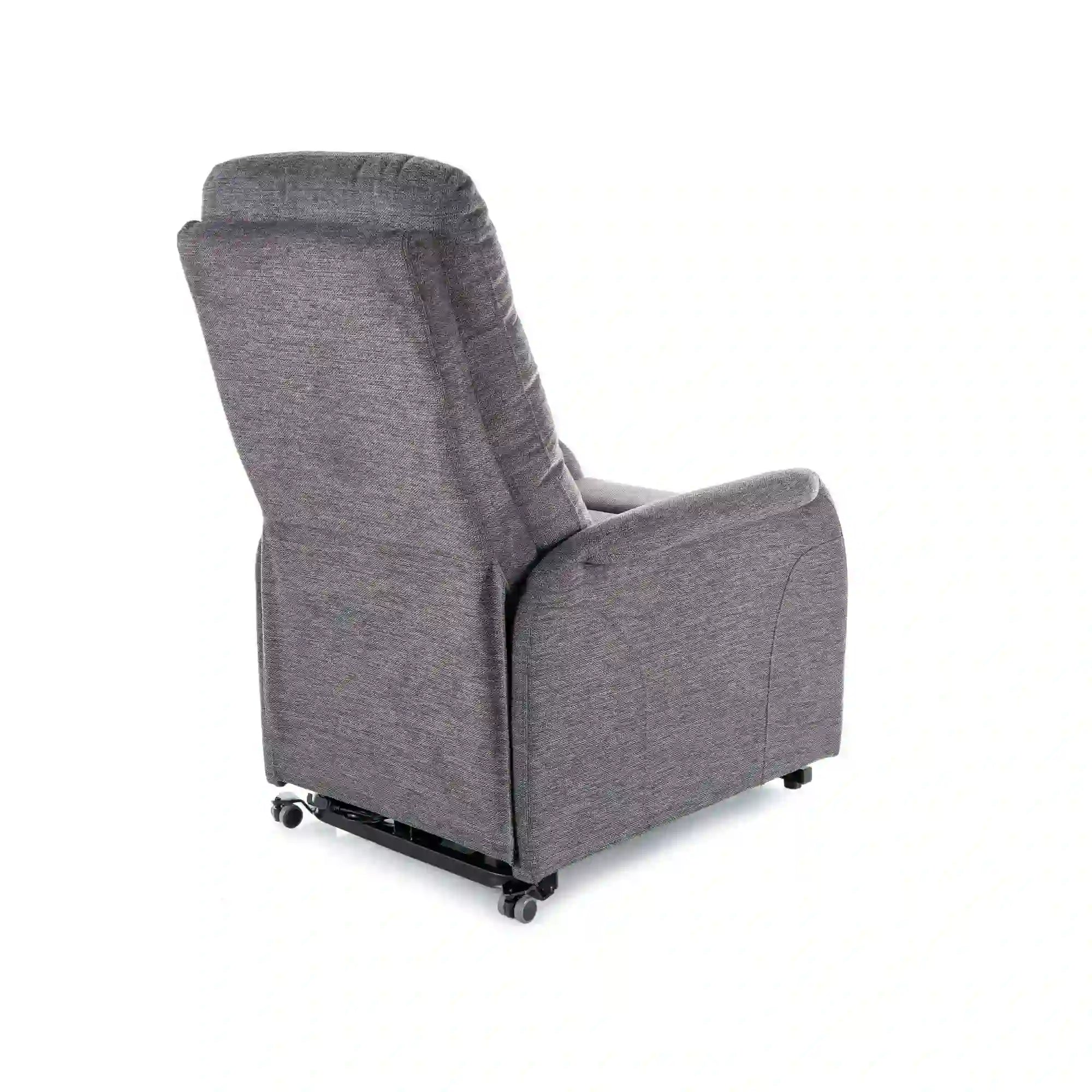 Fotoliu recliner JUPITER M, stofa clasica gri inchis - Brego 18, 69x91/164x105 cm