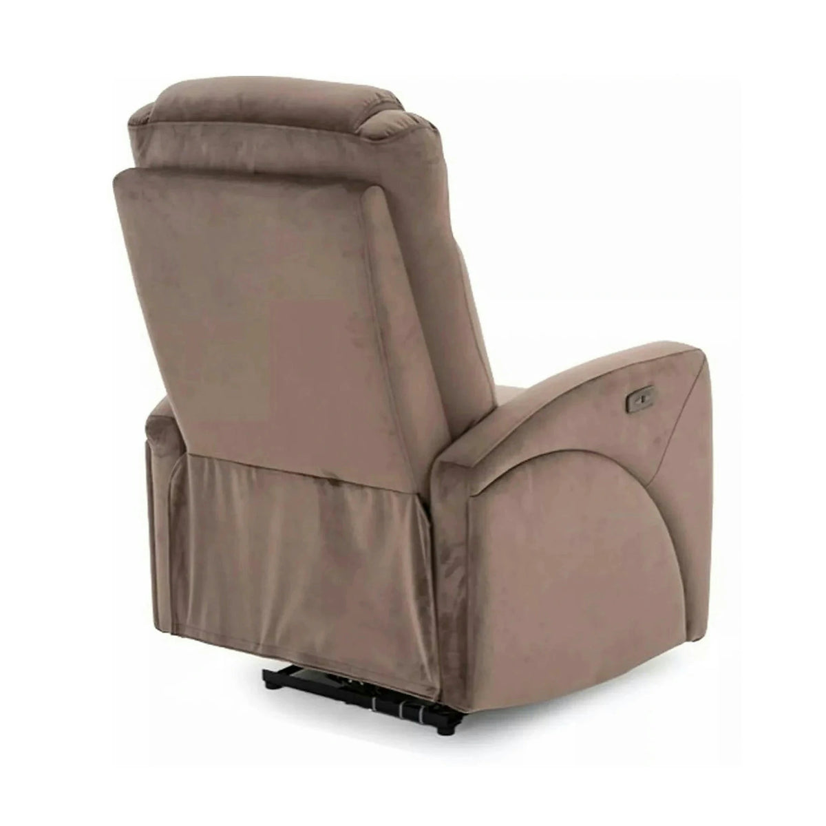 Fotoliu recliner KRONOS, stofa catifelata cappuccino - Bluvel 38, 79x94/160x107 cm