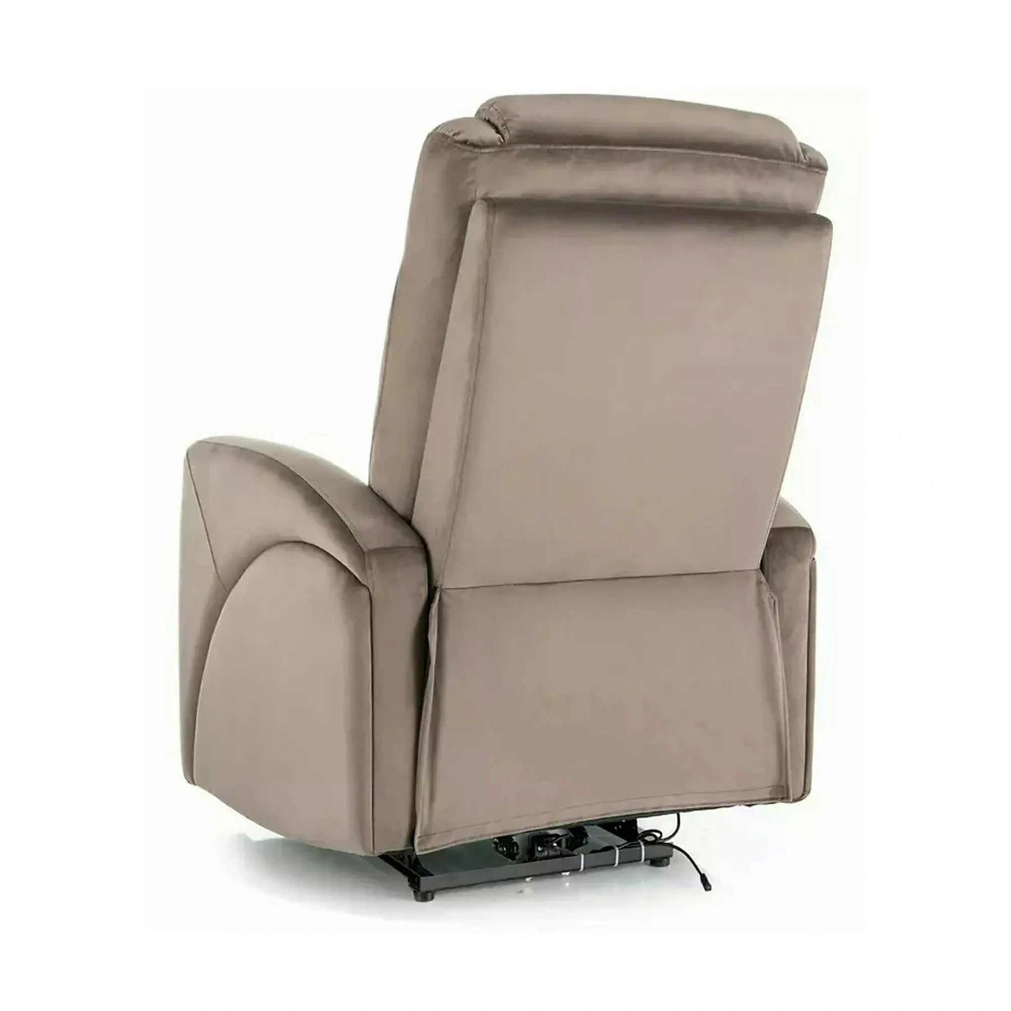 Fotoliu recliner KRONOS, stofa catifelata cappuccino - Bluvel 38, 79x94/160x107 cm
