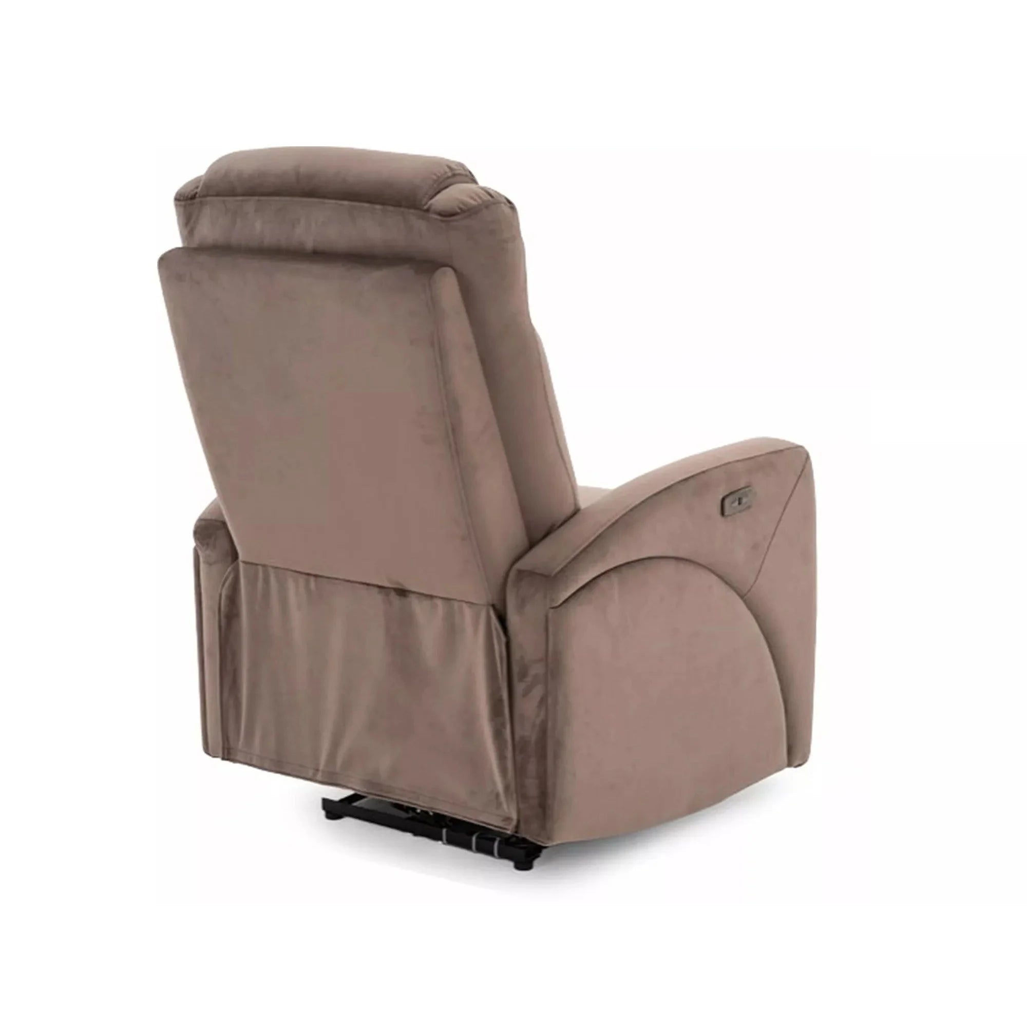 Fotoliu recliner KRONOS, stofa catifelata cappuccino - Bluvel 38, 79x94/160x107 cm