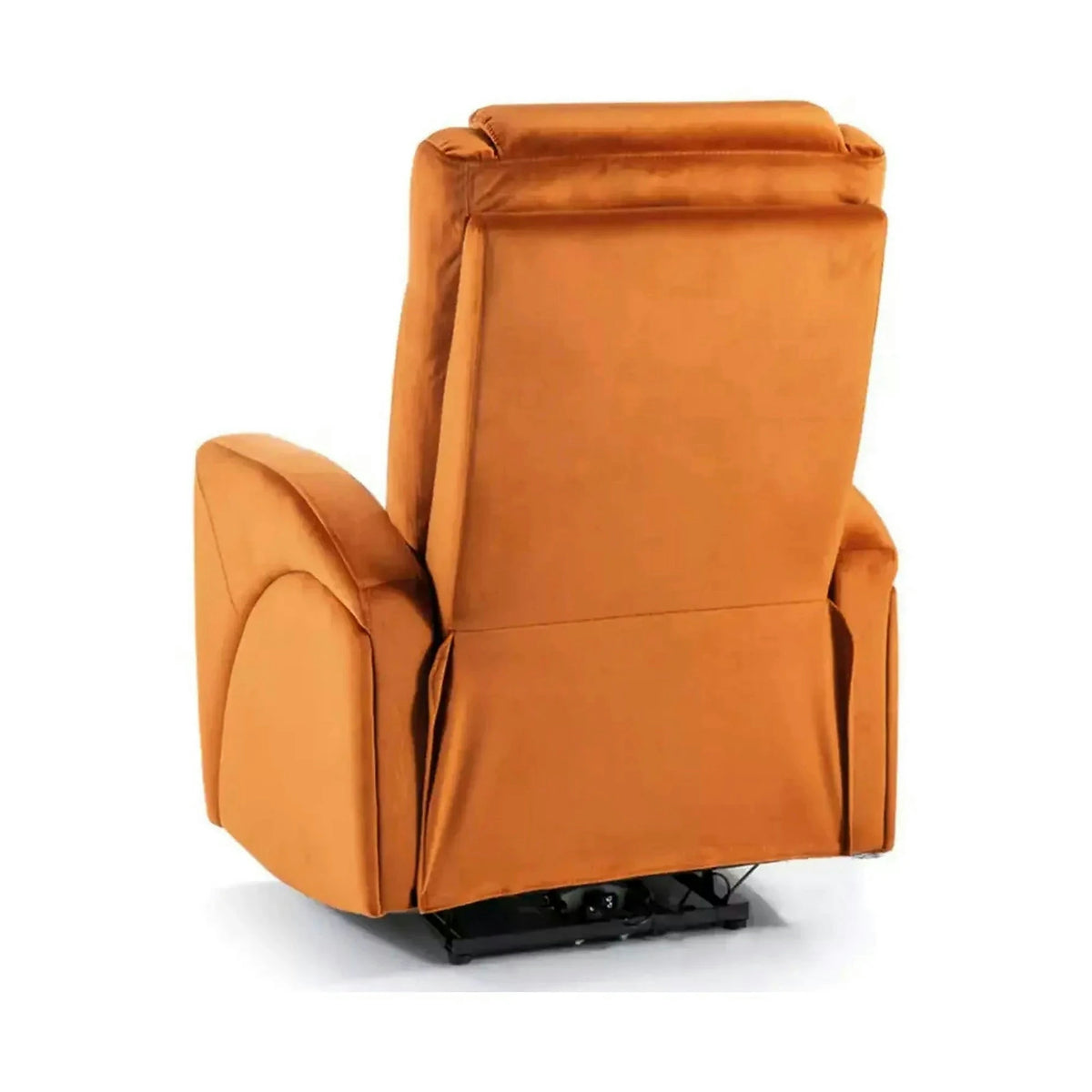 Fotoliu recliner KRONOS, stofa catifelata caramizie - Bluvel 4215, 79x94/160x107 cm