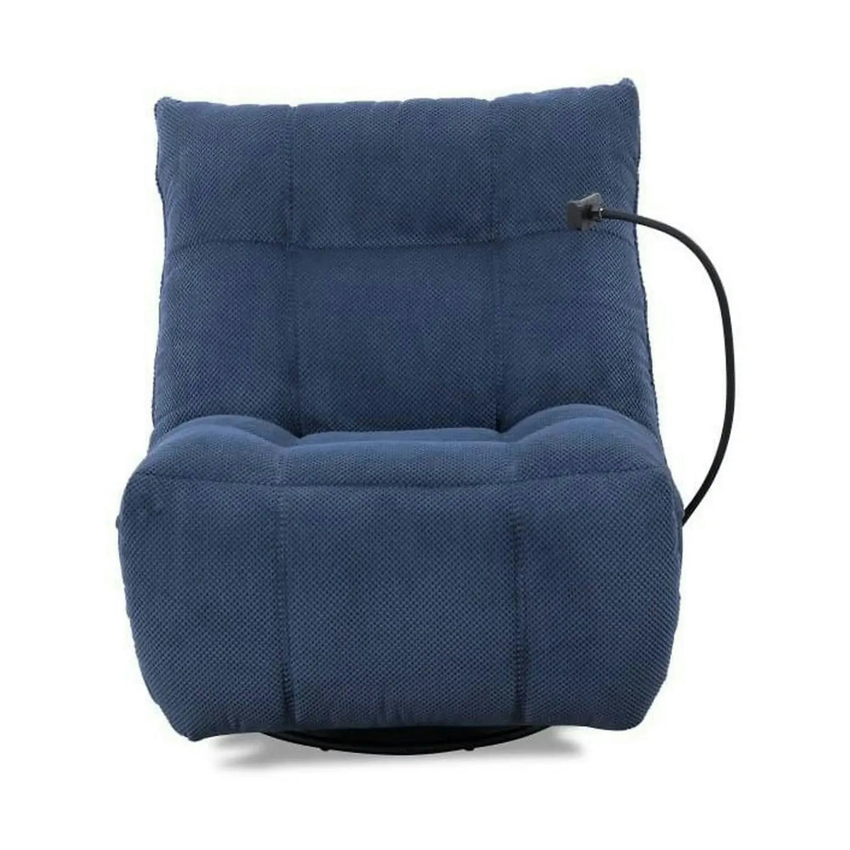 Fotoliu recliner MARCUS, albastru/negru, stofa clasica/metal, 84x104x94 cm