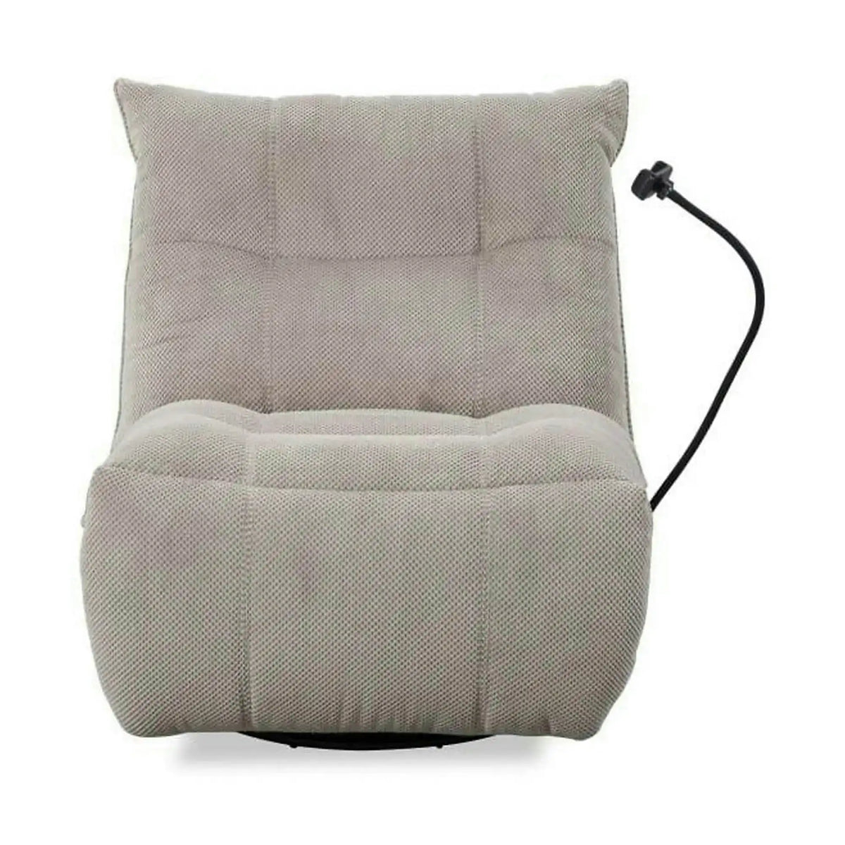 Fotoliu recliner MARCUS, maro deschis/negru, stofa clasica/metal, 84x104x94 cm