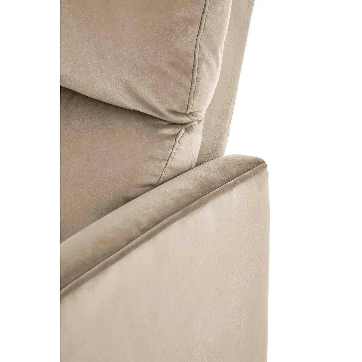 Fotoliu recliner MARONI, stofa catifelata bej - Bluvel 40, 62x92/165x103/84 cm