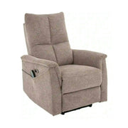 Fotoliu recliner NEPTUN M, bej, stofa clasica/metal, functie de masaj ,76x94/160x96 cm