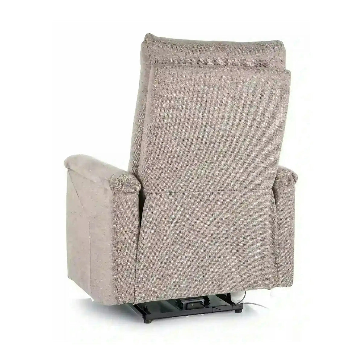 Fotoliu recliner NEPTUN M, bej, stofa clasica/metal, functie de masaj ,76x94/160x96 cm