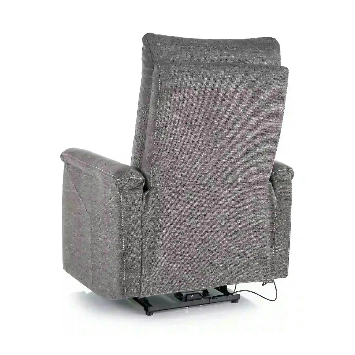 Fotoliu recliner NEPTUN M, gri inchis, stofa clasica/metal, functie de masaj, 76x94/160x96 cm