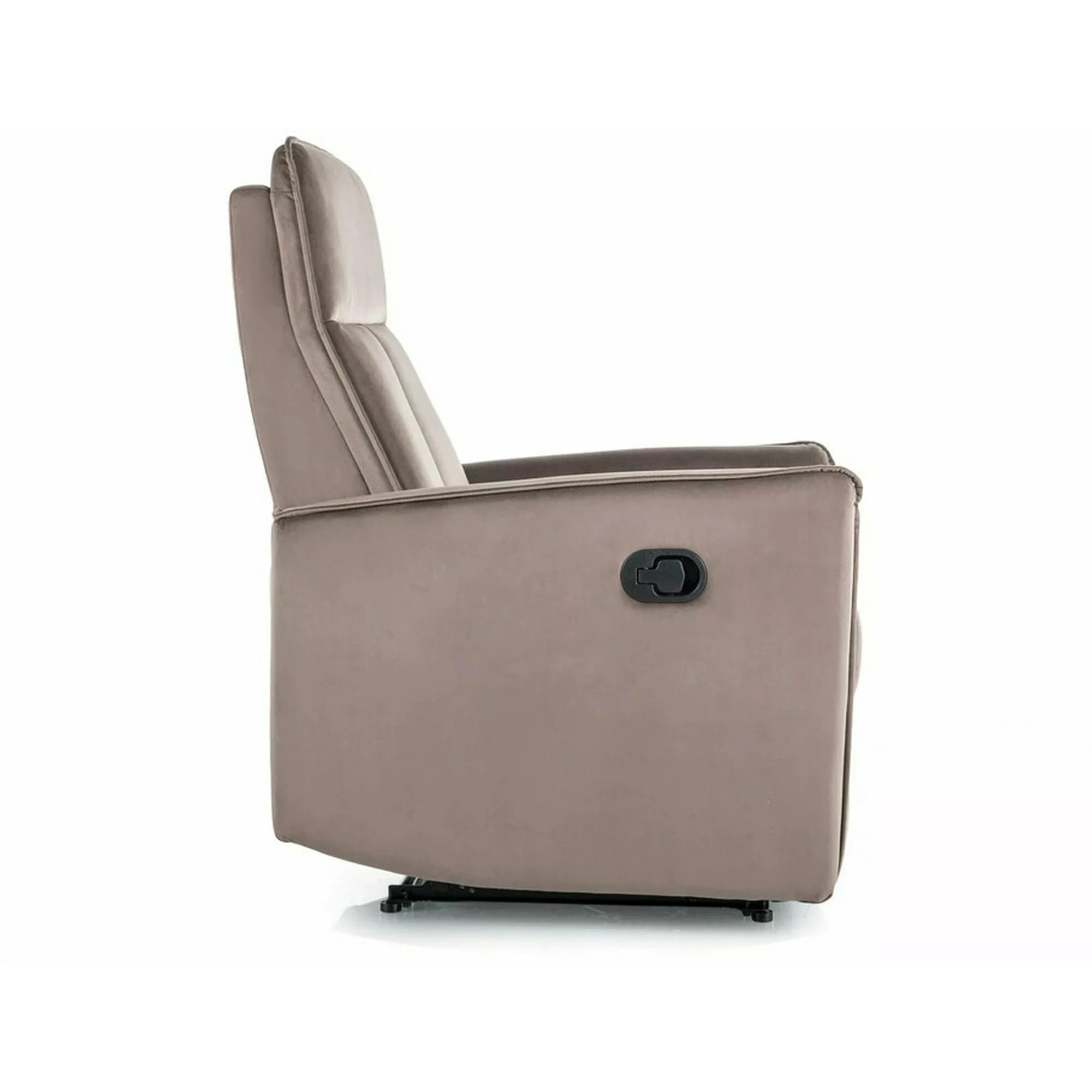 Fotoliu recliner NIKOS, stofa catifelata cappuccino - Bluvel 38, 72x86/159x105 cm