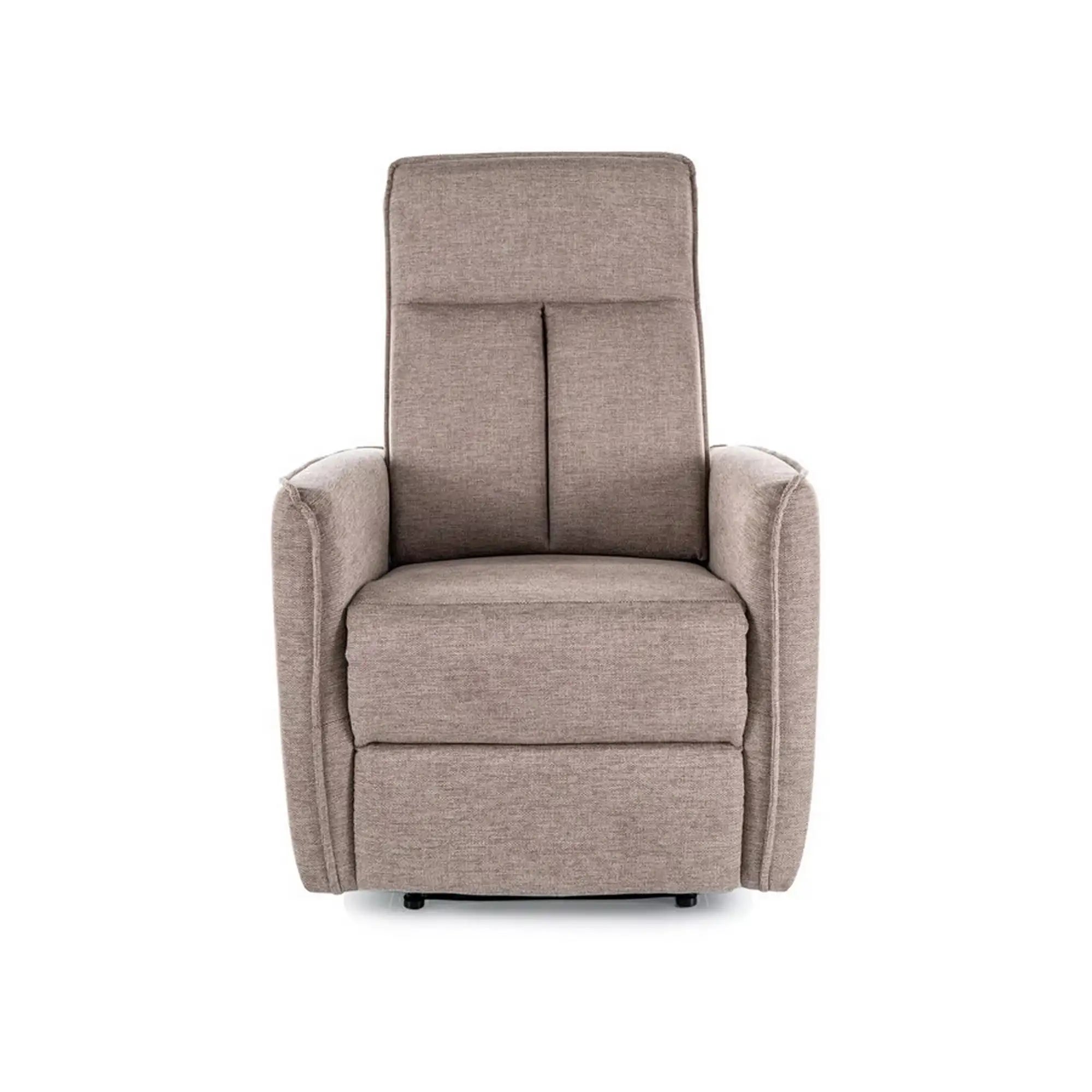 Fotoliu recliner NIKOS, stofa clasica bej - Brego 34, 72x86/159x105 cm