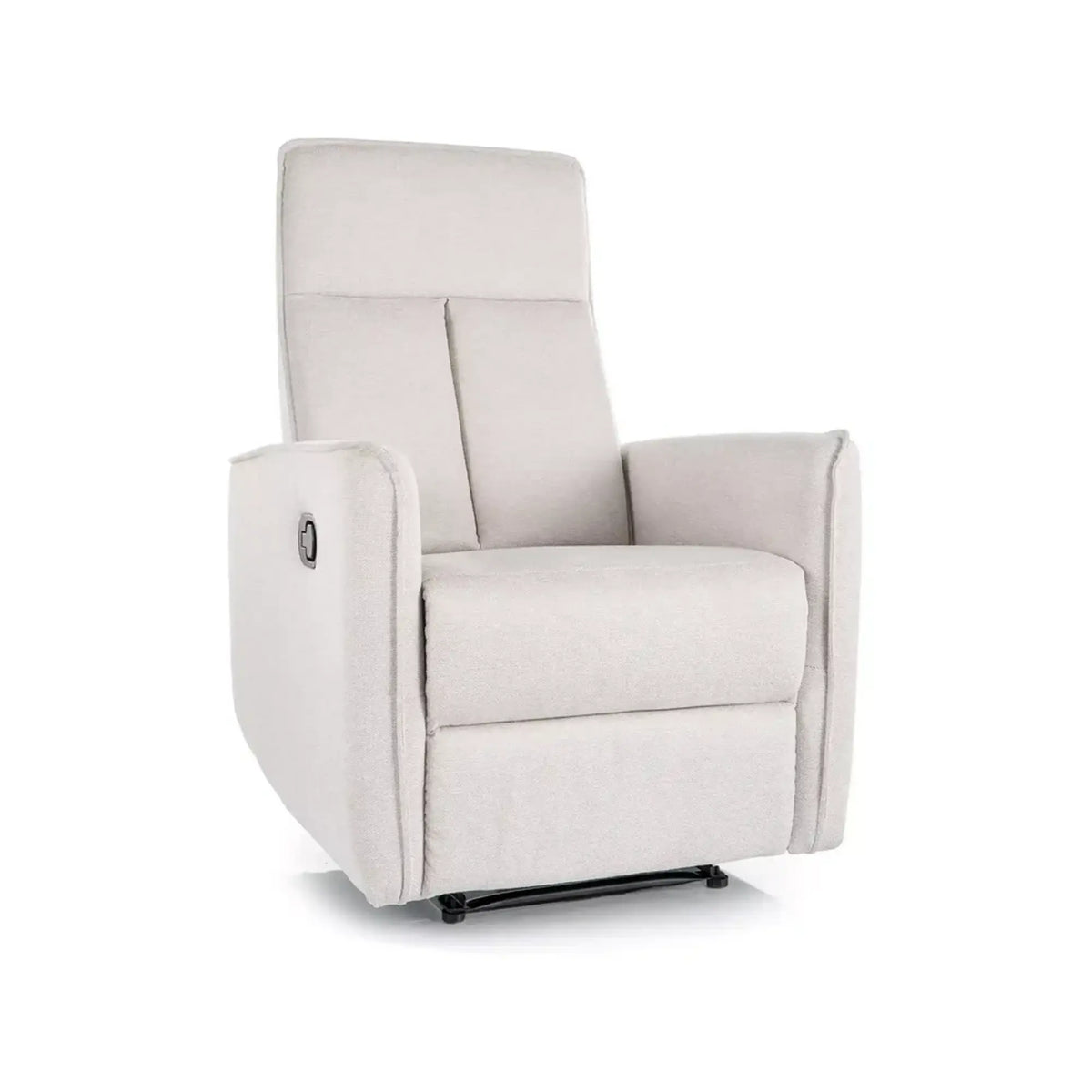 Fotoliu recliner NIKOS, stofa clasica bej deschis - Brego 22, 72x86/159x105 cm