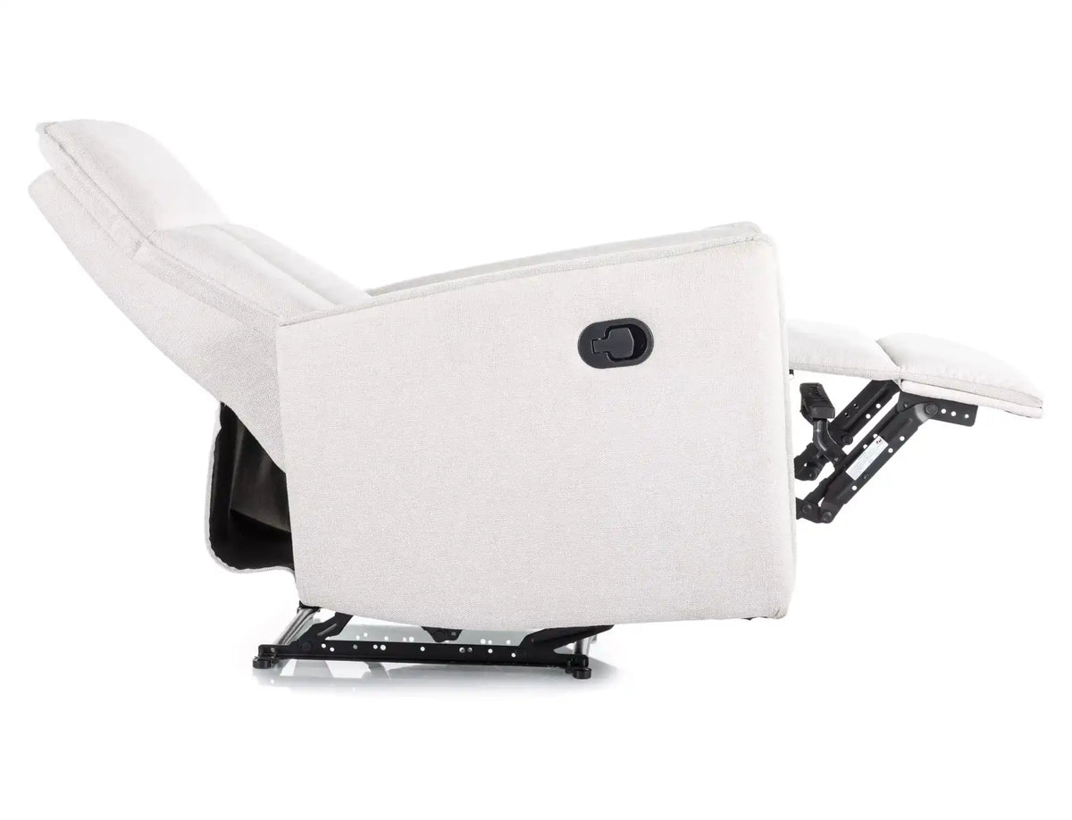 Fotoliu recliner NIKOS, stofa clasica bej deschis - Brego 22, 72x86/159x105 cm
