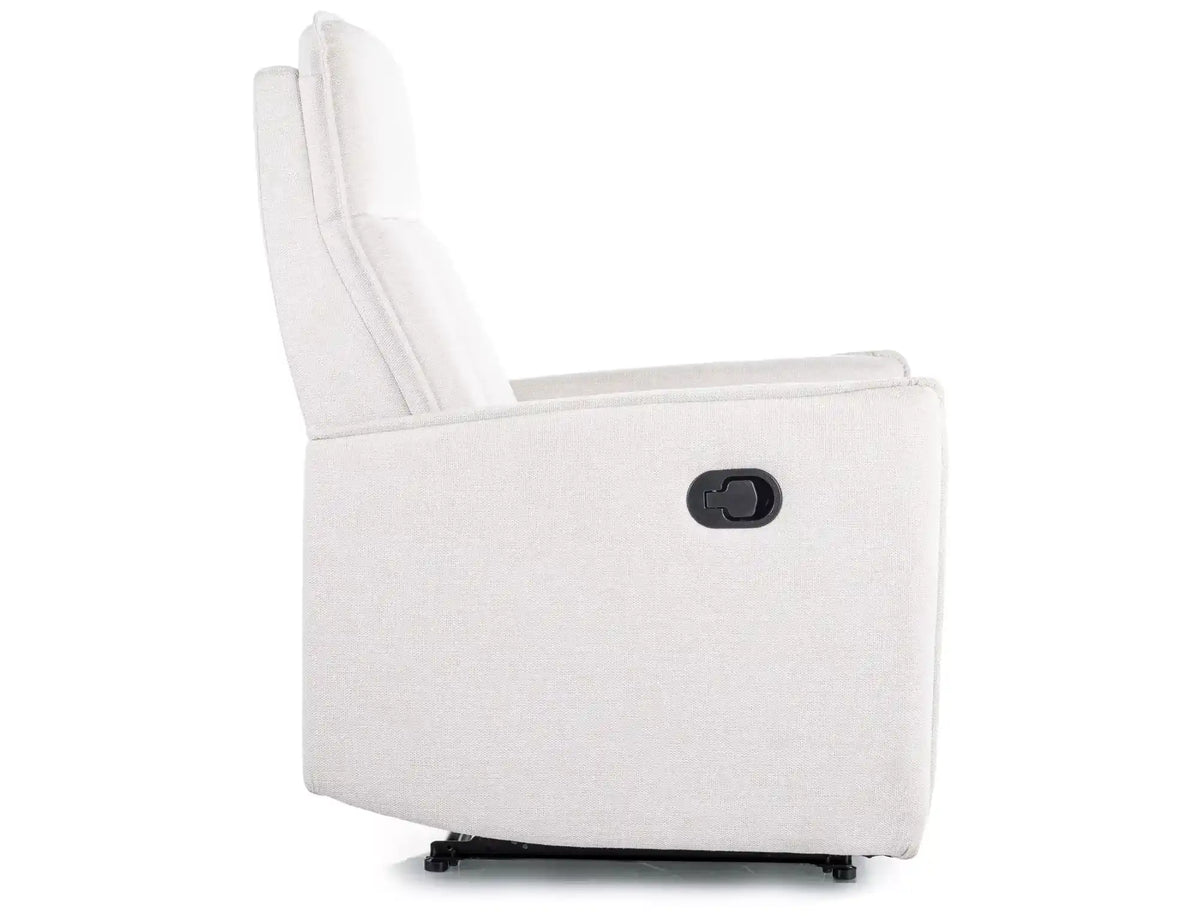 Fotoliu recliner NIKOS, stofa clasica bej deschis - Brego 22, 72x86/159x105 cm