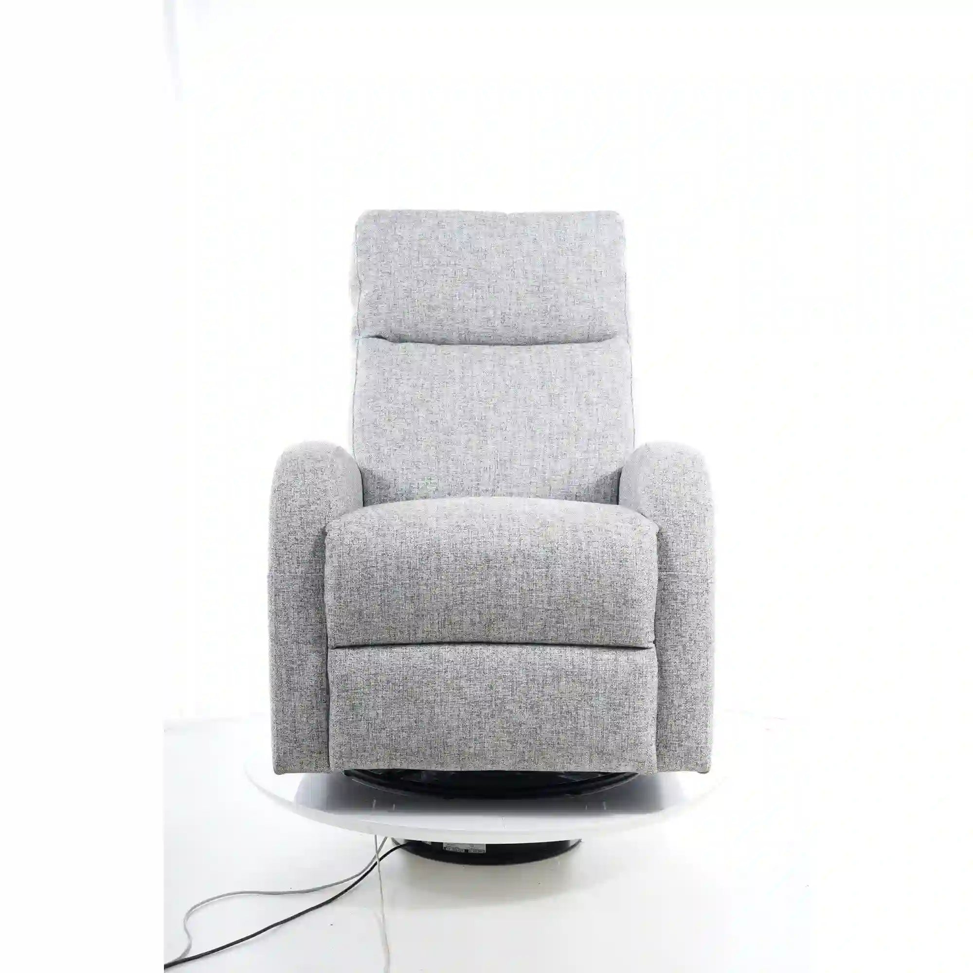 Fotoliu recliner OLIMP, gri/alb/negru, stofa/metal, 72x80/160x101 cm