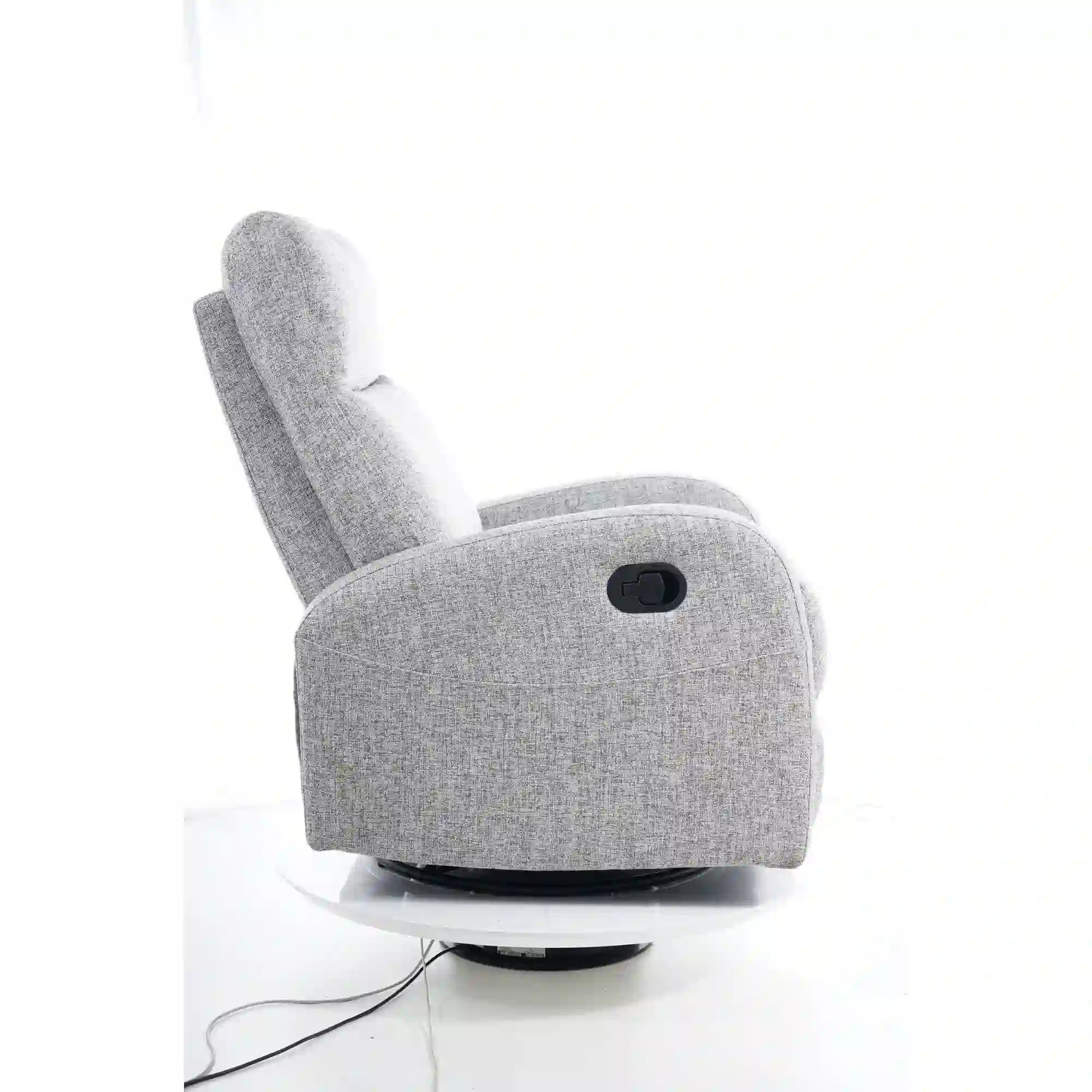 Fotoliu recliner OLIMP, gri/alb/negru, stofa/metal, 72x80/160x101 cm