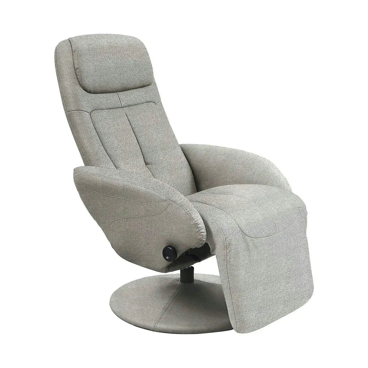 Fotoliu recliner OPTIMA 2, gri, stofa clasica/metal, 77x80/139x101/84 cm