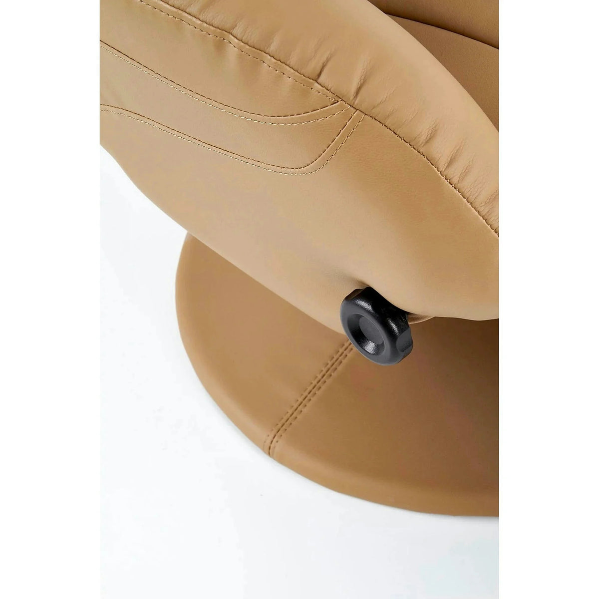 Fotoliu recliner OPTIMA, bej inchis, piele ecologica/metal, 77x80/139x101/84 cm