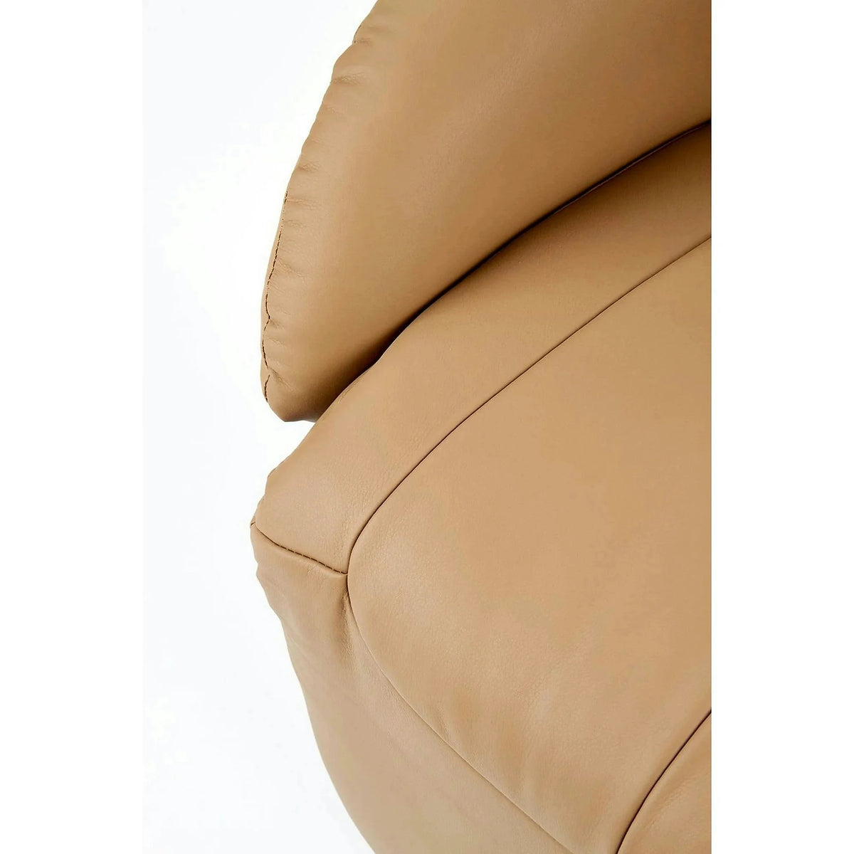 Fotoliu recliner OPTIMA, bej inchis, piele ecologica/metal, 77x80/139x101/84 cm
