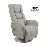 Fotoliu recliner PULSAR 2, gri, stofa clasica/metal, 68x85/135x85/106 cm