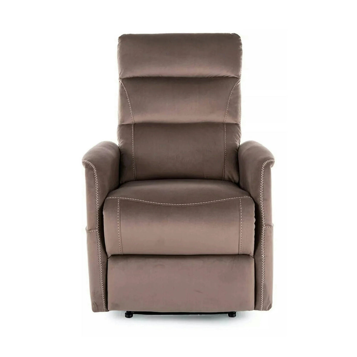 Fotoliu recliner SOLON M, stofa catifelata cappuccino - Bluvel 38, 74x86/162x106 cm