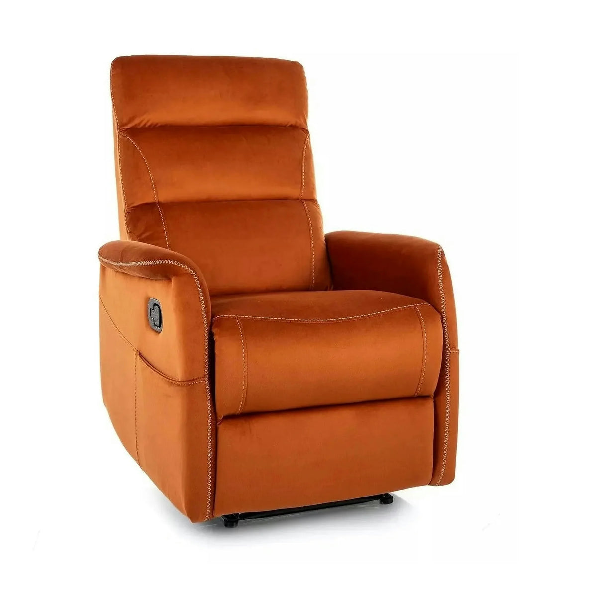 Fotoliu recliner SOLON M, stofa catifelata scortisoara - Bluvel 4215, 74x86/162x106 cm