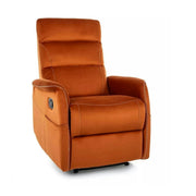 Fotoliu recliner SOLON M, stofa catifelata scortisoara - Bluvel 4215, 74x86/162x106 cm
